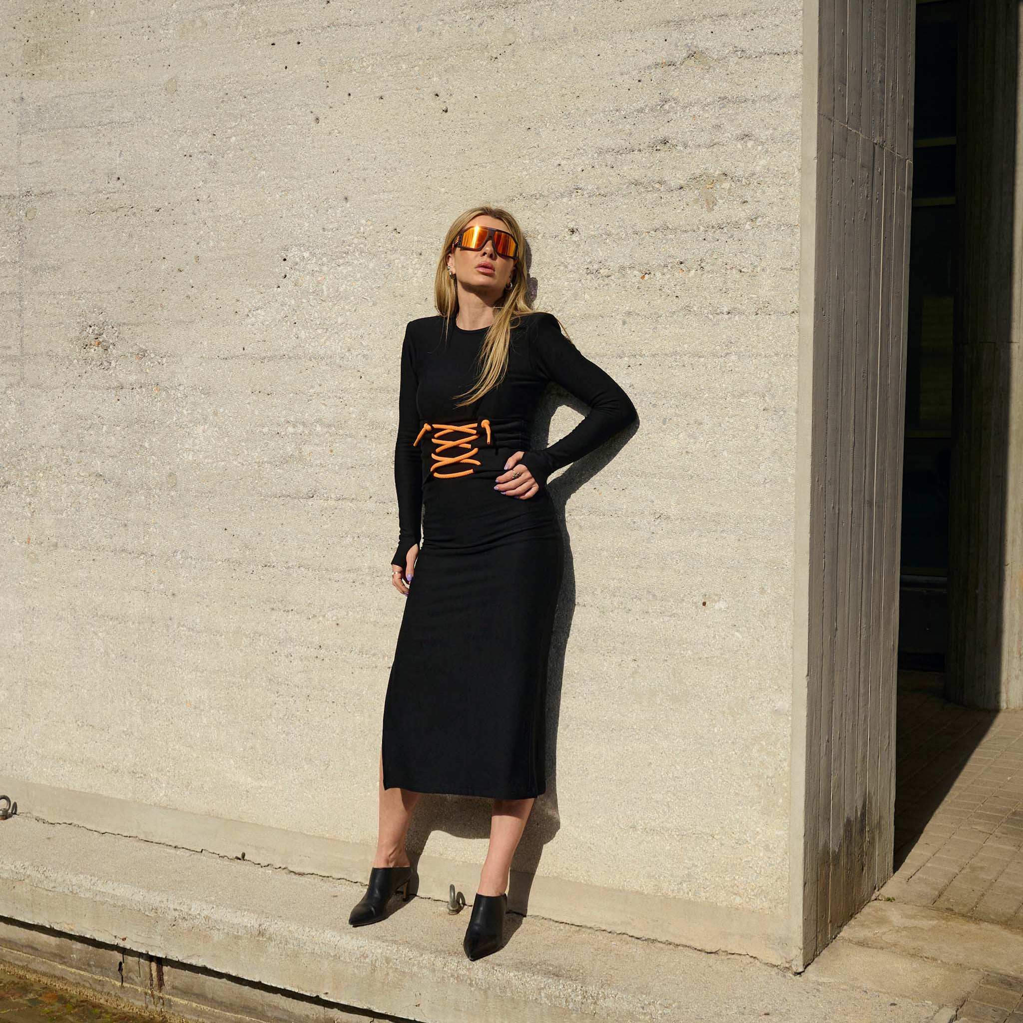 THE CORSET DRESS WITH NEON CORDS