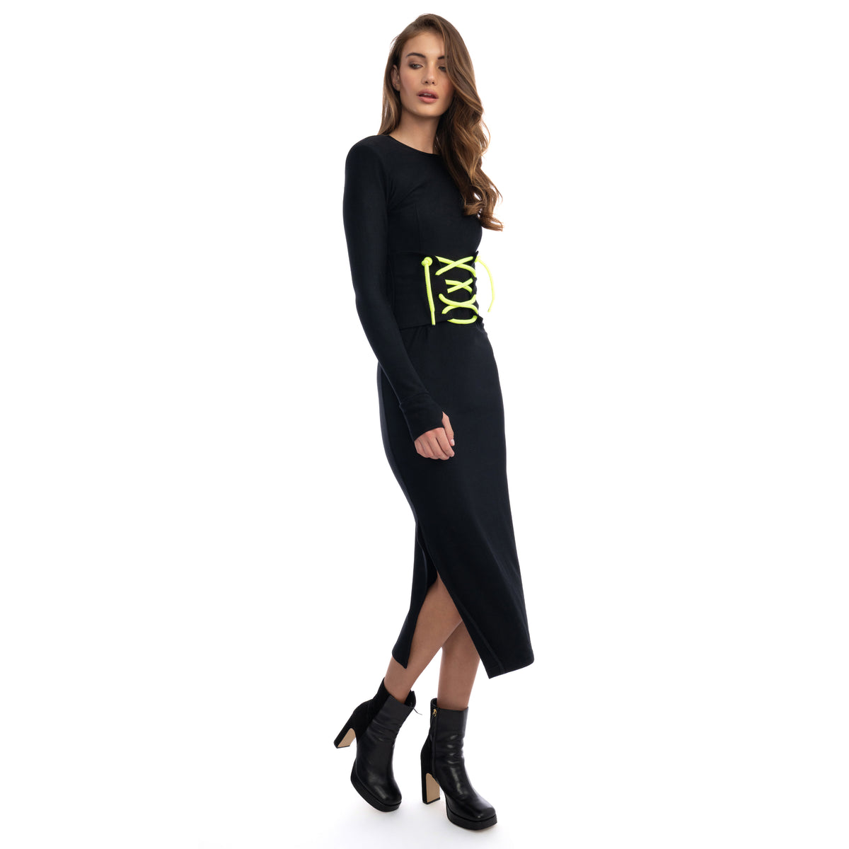 THE CORSET DRESS WITH NEON CORDS